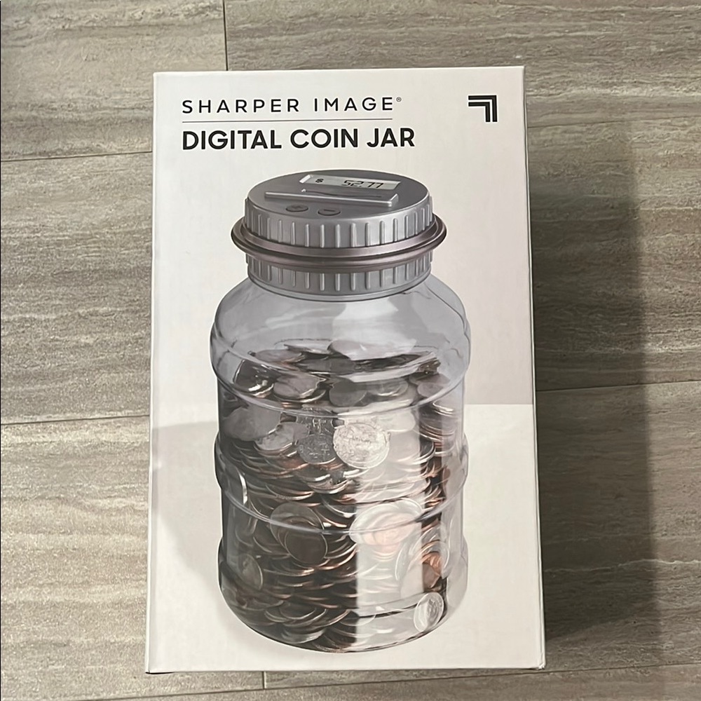 NWT Sharper Image Digital Coin Jar
